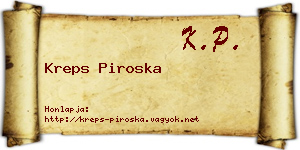 Kreps Piroska névjegykártya